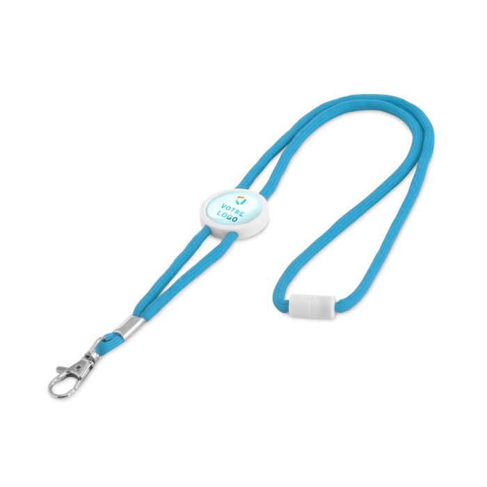 Lanyard publicitaire réglable avec mousqueton