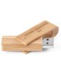 Photo d'un clé USB en bois de bambou ouverte