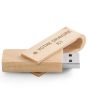 Photo d'un clé USB en bois d'érable ouverte