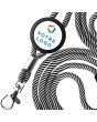 Lanyard tour de cou publicitaire - cordon blanc - on
