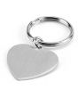 Porte clés métal coeur