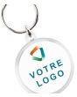 Porte-clés promotionnel photo rond acrylique recto-verso