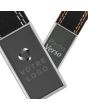 Porte-clés Simili cuir et métal noir