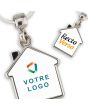 Porte Clés publicitaire Métal Maison personnalisé double face