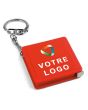 Porte-clé publicitaire mètre ruban 1m40 rouge