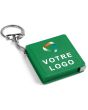 Porte-clé publicitaire mètre ruban 1m40 vert