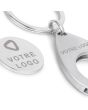 Porte-clef publicitaire métal avec jeton 24mm - on