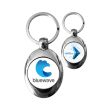 Porte-clé publicitaire Métal ovale double faces
