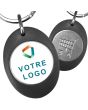 Porte-clés publicitaire ovale plastique avec jeton