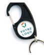 Porte-clés promotionnel mousqueton et jeton recto-verso