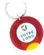 Porte-clés publicitaire acrylique rond avec jeton
