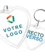 Porte clés publicitaire cœur personnalisé photo - on