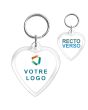 Porte clés publicitaire cœur personnalisé photo