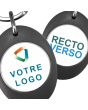 Porte-clés publicitaire ovale plastique recto-verso - on
