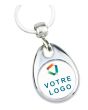 Porte-clés publicitaire photo métal goutte