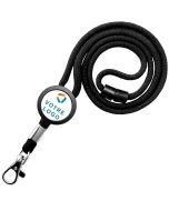 Lanyard tour de cou publicitaire - cordon noir