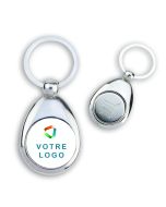 Porte Clef publicitaire Métal avec Jeton