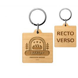 Porte clés en bois  Objet publicitaire éco friendly