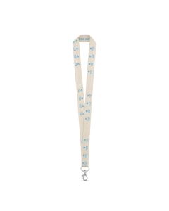                  Lanyard publicitaire 100% coton beige 480mm luxe           