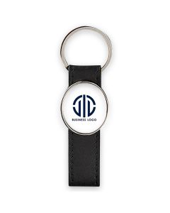 porte clés personnalisé cuir rond metal oval