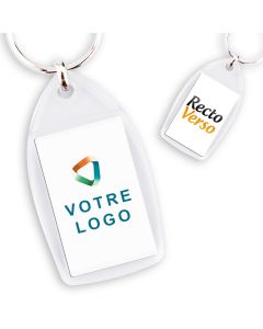 Porte Clef publicitaire PVC Goutte Rectangle 25x40 - on