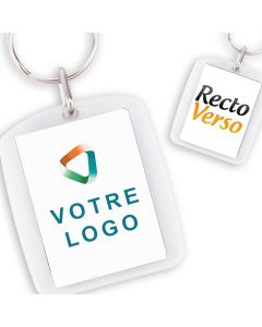 Porte Clef publicitaire Acrylique Rectangle Arrondi 40*30