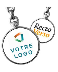 Porte-clé Métal publicitaire Rond double face 33mm - on