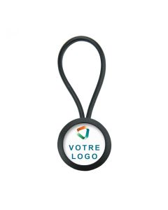 Porte-clef promotionnel rond plastique ABS