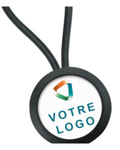 Porte-clef promotionnel rond plastique ABS