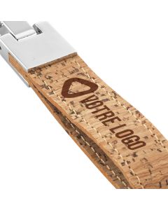 Porte-clef publicitaire rectangle en liège