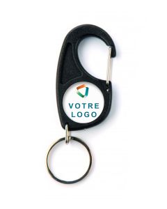 Porte-clés promotionnel mousqueton recto-verso