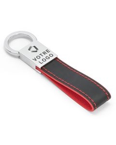 Porte-clés Simili cuir et métal Avec mousqueton rond, 5 couleurs