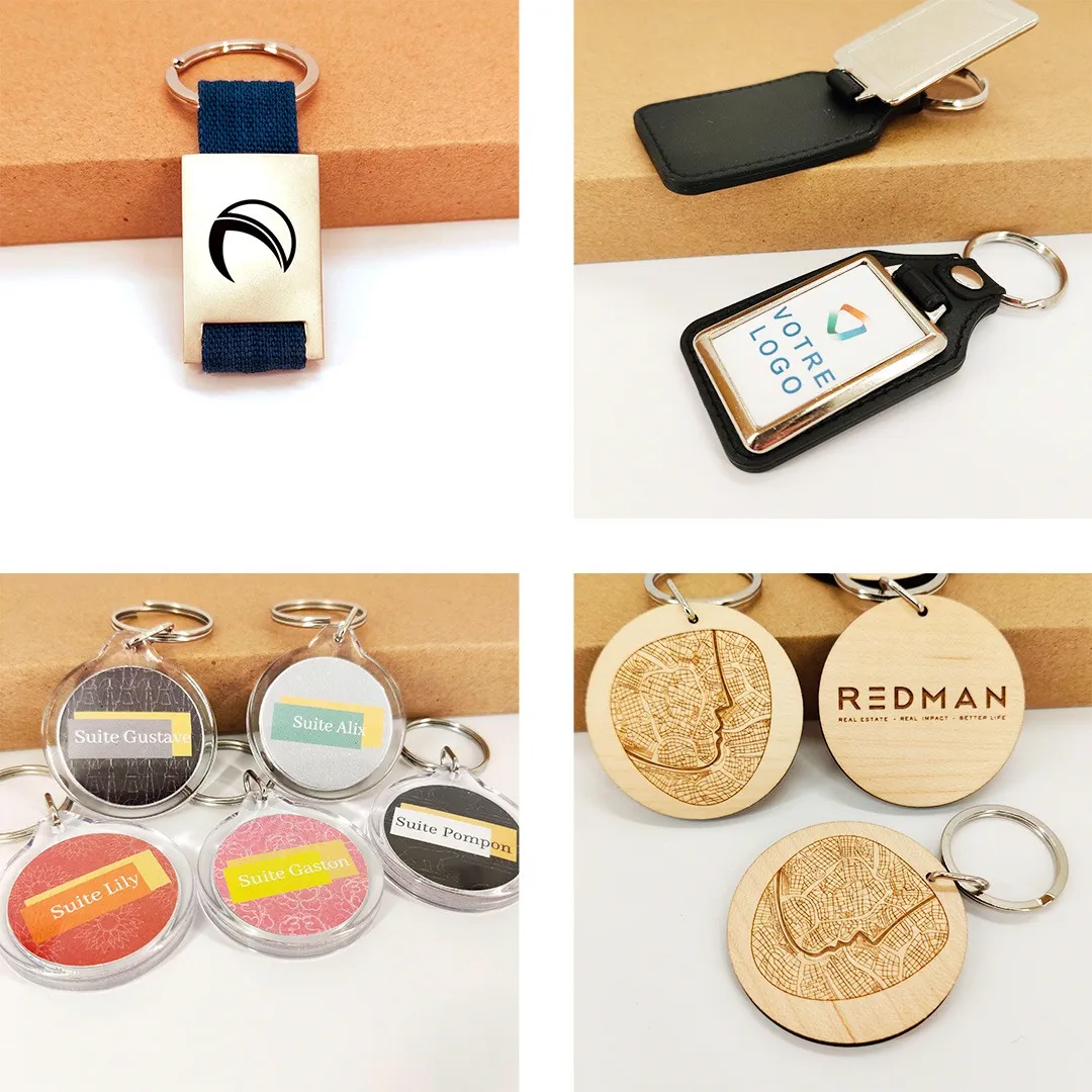 porte-clés publicitaires personnalisés : métal, cuir, acrylique et bois gravé porte-clés publicitaires personnalisés : métal, cuir, acrylique et bois gravé